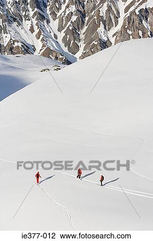 An elevated view of people skiing View Large Photo Image Stock Image - An elevated view of people skiing. Fotosearch