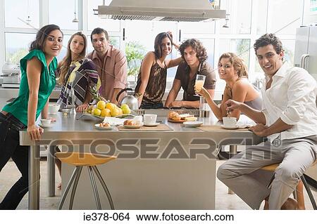 Group of friends at breakfast View Large Photo Image Picture - Group of friends at breakfast. Fotosearch