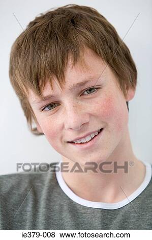 Stock Photo - Portrait of a teenage boy. Fotosearch