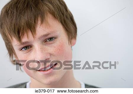 Stock Photo - Portrait of a teenage boy. Fotosearch