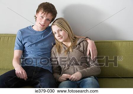 Portrait of a young couple View Large Photo Image Stock Image - Portrait of a young couple. Fotosearch