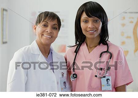 Portrait of a doctor and nurse View Large Photo Image Stock Image - Portrait of a doctor and nurse. Fotosearch
