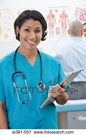 Portrait of a nurse View Large Photo Image Stock Photo - Portrait of a nurse. Fotosearch