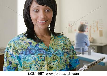 Portrait of a nurse View Large Photo Image Stock Photo - Portrait of a nurse. Fotosearch