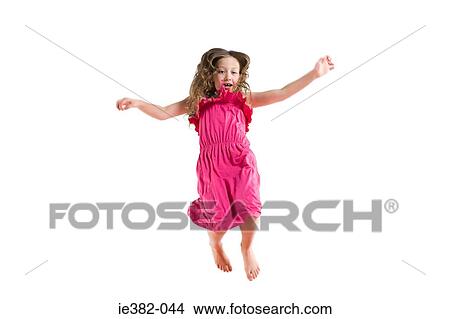 Picture - A girl jumping. Fotosearch