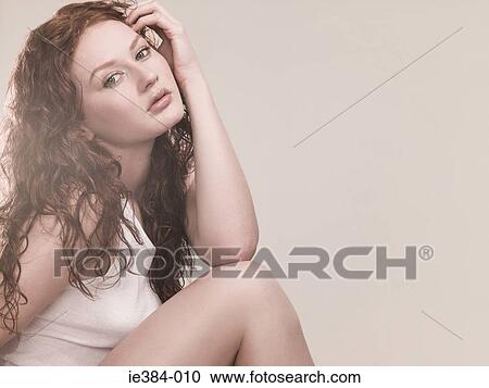 Portrait of a young woman View Large Photo Image Stock Image - Portrait of a young woman. Fotosearch