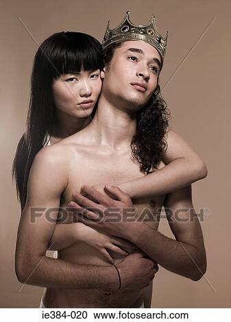 Woman and man wearing crown View Large Photo Image Stock Image - Woman and man wearing crown. Fotosearch