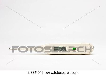 Stock Photograph - A digital thermometer. Fotosearch