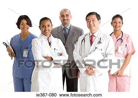 Portrait of doctors and nurses View Large Photo Image Stock Image - Portrait of doctors and nurses. Fotosearch