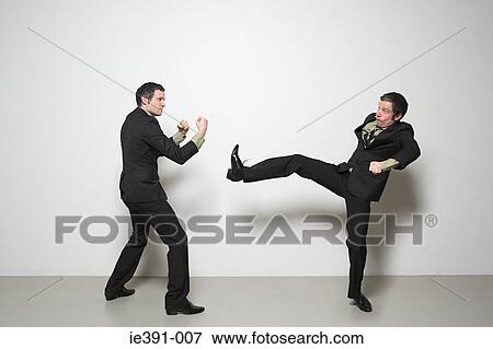 Man fighting himself View Large Photo Image Stock Photo - Man fighting himself. Fotosearch