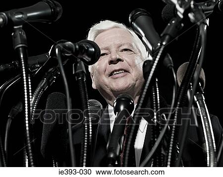 Politician and microphones View Large Photo Image Stock Image - Politician and microphones. Fotosearch