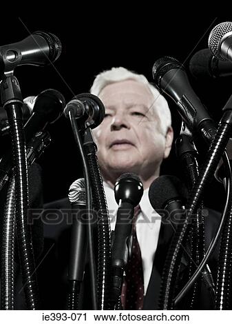 Politician and microphones View Large Photo Image Stock Image - Politician and microphones. Fotosearch