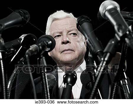Politician and microphones View Large Photo Image Stock Photograph - Politician and microphones. Fotosearch