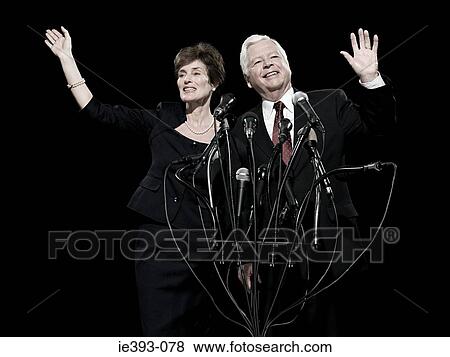 Stock Photo - Politicians waving. Fotosearch