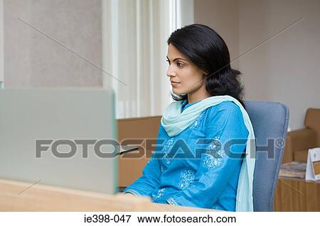 Stock Photo - Female indian office worker. Fotosearch