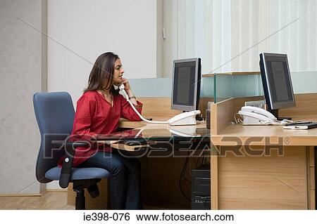Stock Photograph - Female indian office worker. Fotosearch