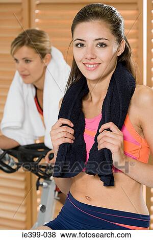 Women at gym View Large Photo Image Stock Photo - Women at gym. Fotosearch