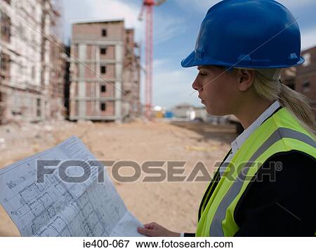 Stock Photo - Architect on building site. Fotosearch