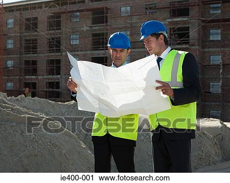Architects on building site View Large Photo Image Stock Image - Architects on building site. Fotosearch