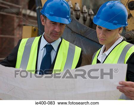 Architects with blueprint View Large Photo Image Stock Image - Architects with blueprint. Fotosearch