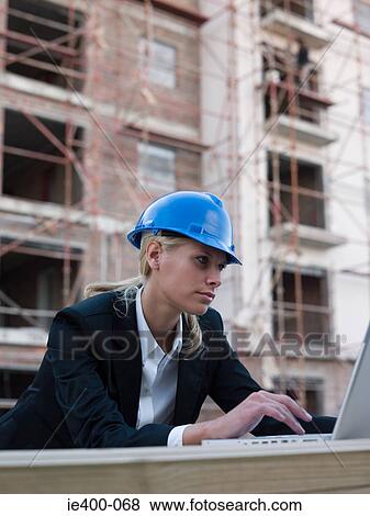 Stock Photo - Engineer on building site. Fotosearch