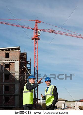 Engineers on building site View Large Photo Image Stock Image - Engineers on building site. Fotosearch