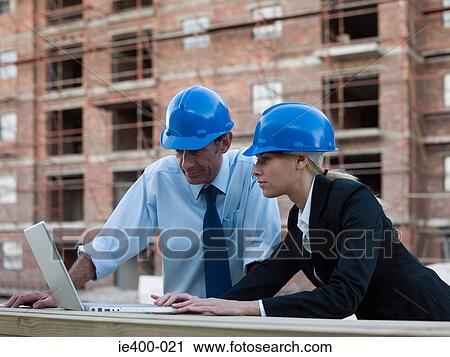 Engineers on building site View Large Photo Image Stock Image - Engineers on building site. Fotosearch