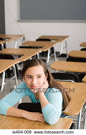 A female high school student day dreaming View Large Photo Image Stock Photo - A female high school student day dreaming. Fotosearch