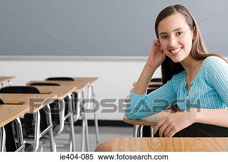 Girl in classroom View Large Photo Image Stock Photography - Girl in classroom. Fotosearch