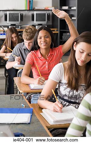 Stock Image - High school students studying. Fotosearch