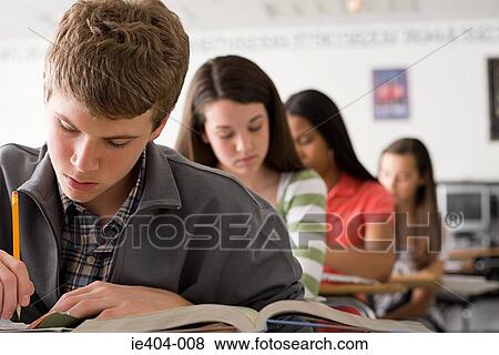 High school students studying View Large Photo Image Stock Photo - High school students studying. Fotosearch