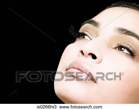 Close up of a young womans face View Large Photo Image Stock Image - Close up of a young womans face. Fotosearch