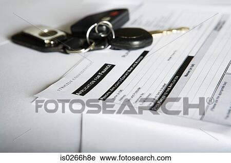 Car keys and an application form View Large Photo Image Stock Image - Car keys and an application form. Fotosearch