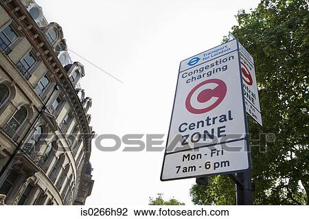 Congestion charge sign View Large Photo Image Stock Image - Congestion charge sign. Fotosearch