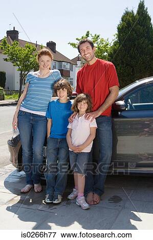 Stock Photo - Portrait of a family. Fotosearch