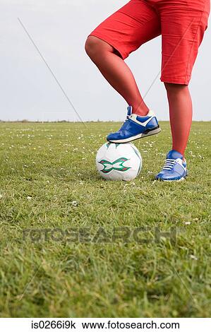 Female footballer in a field View Large Photo Image Stock Image - Female footballer in a field. Fotosearch