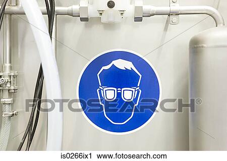 Blue safety sign View Large Photo Image Stock Image - Blue safety sign. Fotosearch