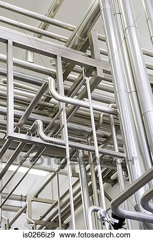 Industrial piping in a factory View Large Photo Image Stock Photo - Industrial piping in a factory. Fotosearch