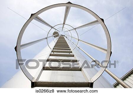 Low angle view of a circular ladder View Large Photo Image Stock Photo - Low angle view of a circular ladder. Fotosearch