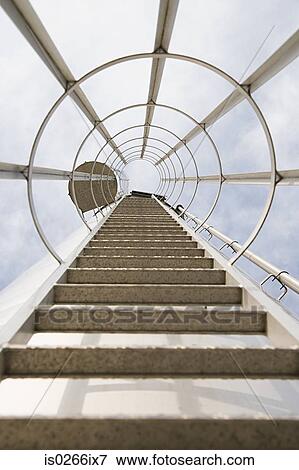 Low angle view of a ladder View Large Photo Image Stock Photo - Low angle view of a ladder. Fotosearch
