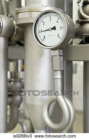 Pressure gauge in a factory View Large Photo Image Stock Image - Pressure gauge in a factory. Fotosearch