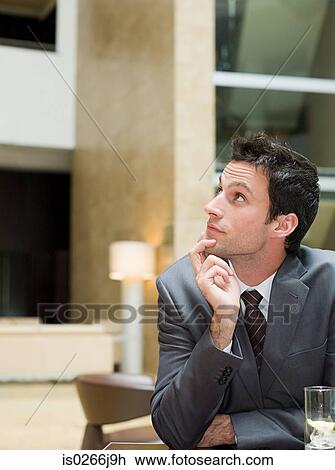 A businessman thinking View Large Photo Image Stock Image - A businessman thinking. Fotosearch