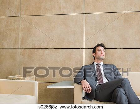 A businessman thinking View Large Photo Image Stock Photo - A businessman thinking. Fotosearch