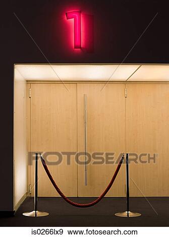 Stock Photo - Doors to a cinema screen. Fotosearch