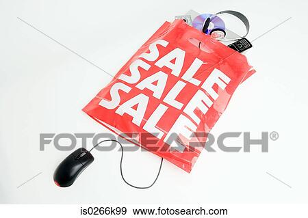 Shopping bag and a mouse View Large Photo Image Stock Photo - Shopping bag and a mouse. Fotosearch