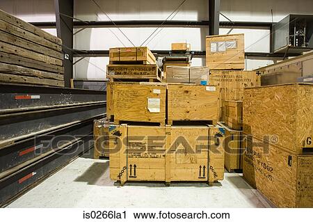 Crates in warehouse View Large Photo Image Stock Image - Crates in warehouse. Fotosearch