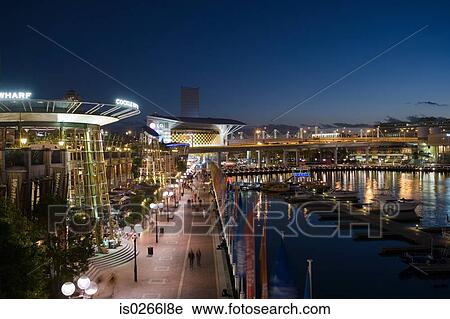 Darling harbour at night View Large Photo Image Stock Image - Darling harbour at night. Fotosearch