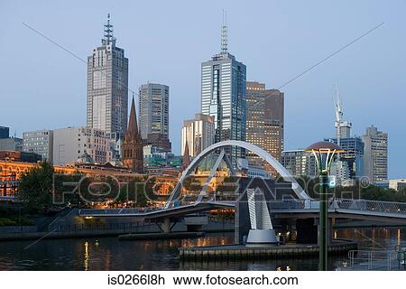 Stock Image - Melbournes skyline. Fotosearch