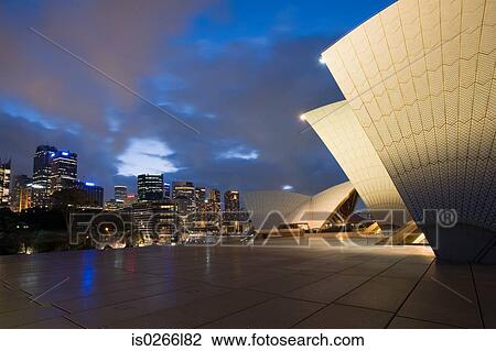 Sydney opera house and skyline at night View Large Photo Image Stock Image - Sydney opera house and skyline at night. Fotosearch