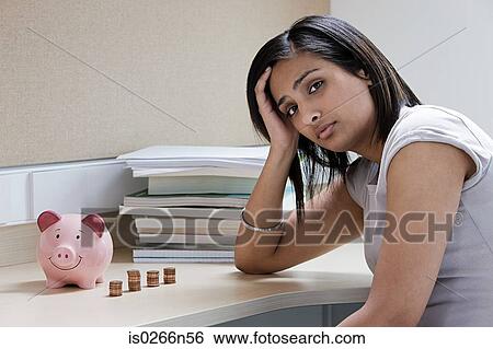 Female student worrying about money View Large Photo Image Stock Photograph - Female student worrying about money. Fotosearch